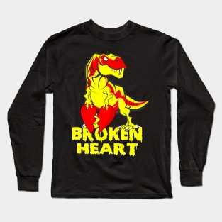 Dinosaur Broken Heart tees Long Sleeve T-Shirt